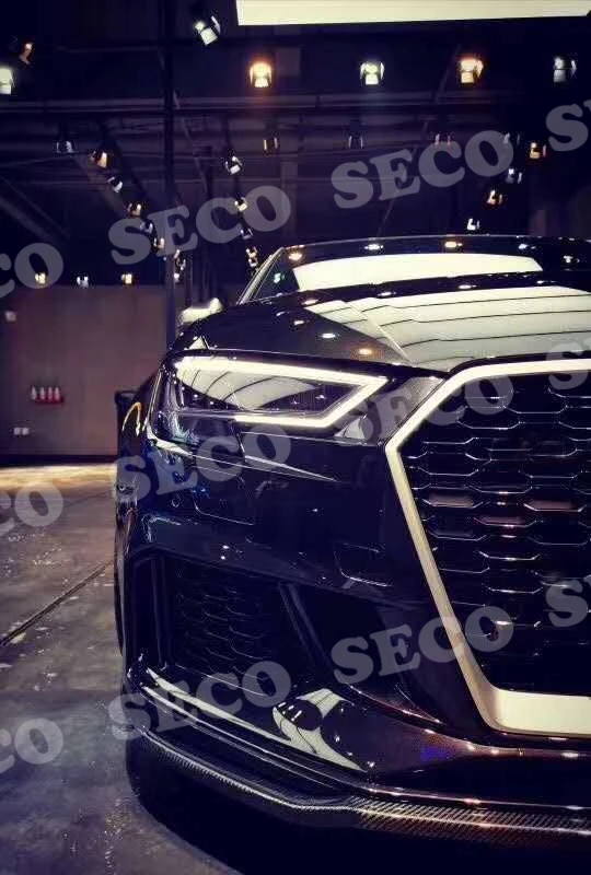 Для Audi A3 RS3 база Седан 4 двери углеродного волокна передний бампер спойлер для автомобиля