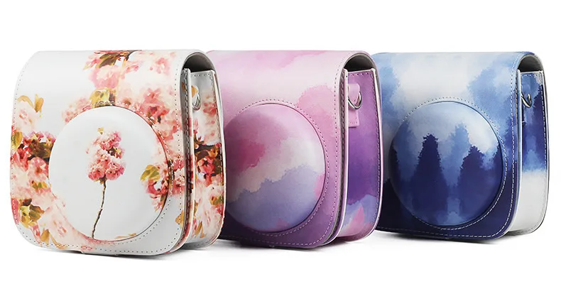 Fujifilm Instax Mini camera Bag ColorfuI мгновенный аксессуар для камеры из искусственной кожи чехол с плечевым ремнем для Instax Mini 9 Min8 8