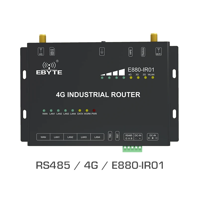 4G беспроводной маршрутизатор RS485 Универсальный 4G Wifi Проводная сеть ebyte E880-IR01 gsm ethernet 4g lte Промышленный маршрутизатор 4G антенна