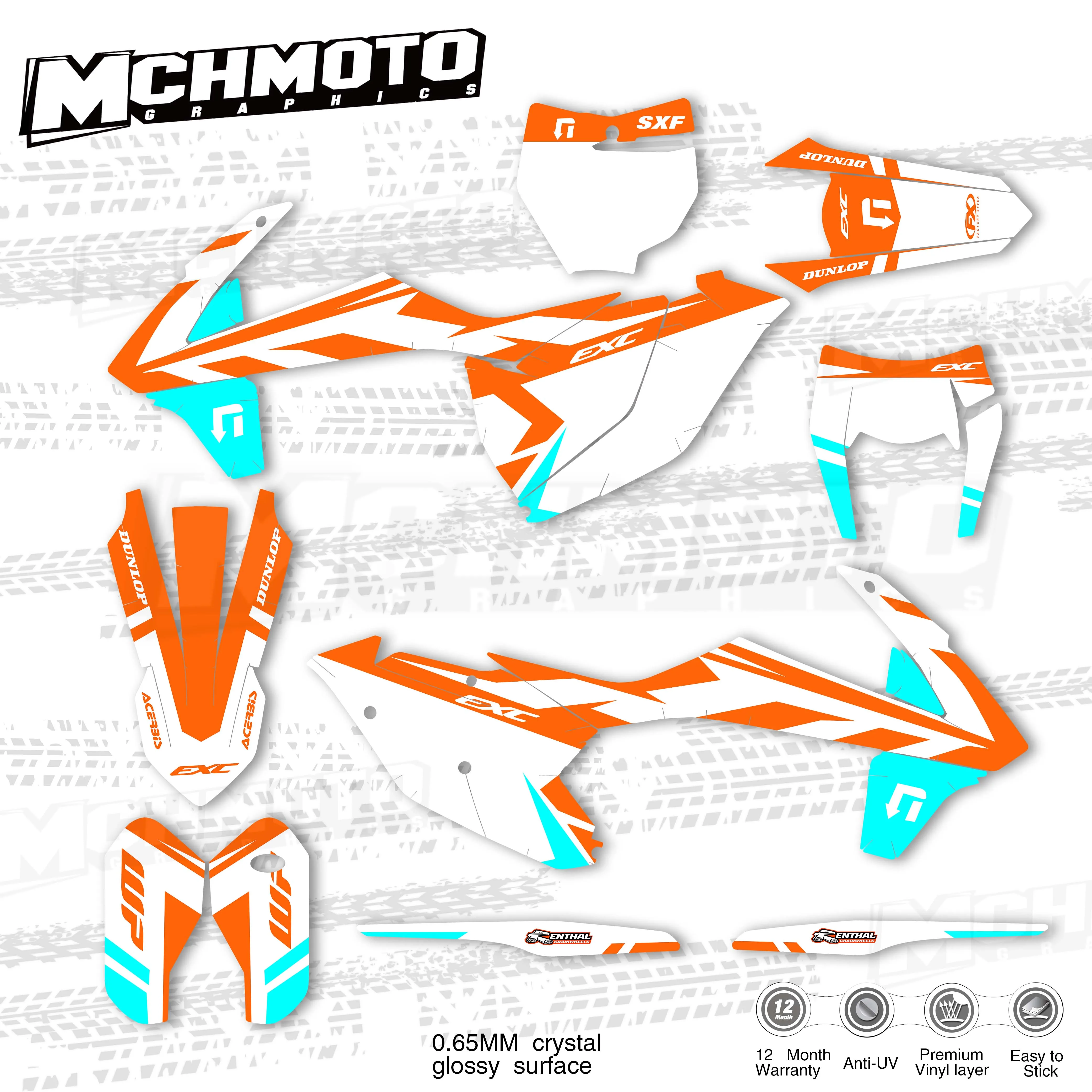 MCHMFG for KTM 125 250 300 350 450 SX SXF 2016 2017 2018 EXC EXCF XCW 2019 Graphics Backgrounds Stickers Kit Decal | Автомобили и