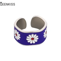 qeenkiss rg6101 jewelry%c2%a0wholesale%c2%a0fashion%c2%a0woman%c2%a0girl%c2%a0birthday%c2%a0wedding simplicity round daisy 18kt gold white gold opening ring