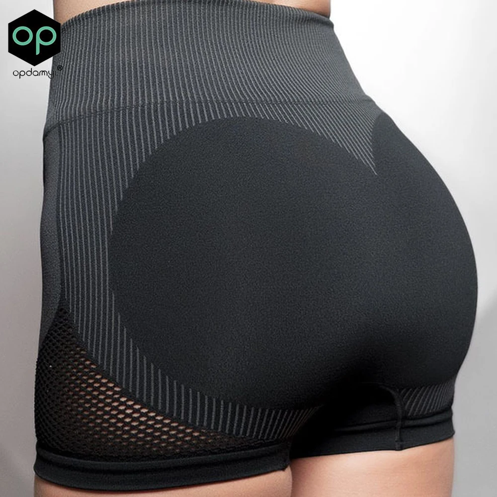 Женские пикантные шорты для йоги с высокой талией эластичные упражнений бега