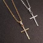 Цепочка с подвеской в виде креста, золотого и серебряного цветов