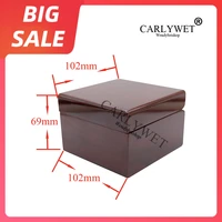 carlywet top fashion luxury wood brown watch box jewelry storage case gift box with pillow for rolex omega iwc breitling tudor