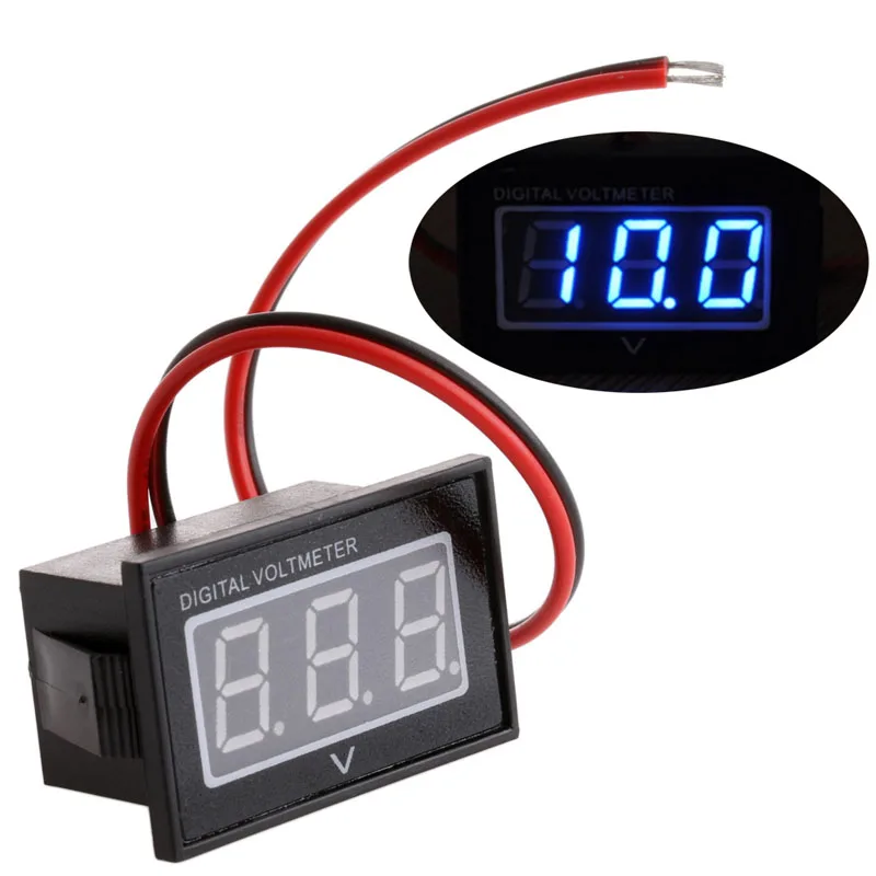 

DC 3.0-30V Waterproof Battery Meter Auto Car Gauge Digital Voltmeter LED Blue