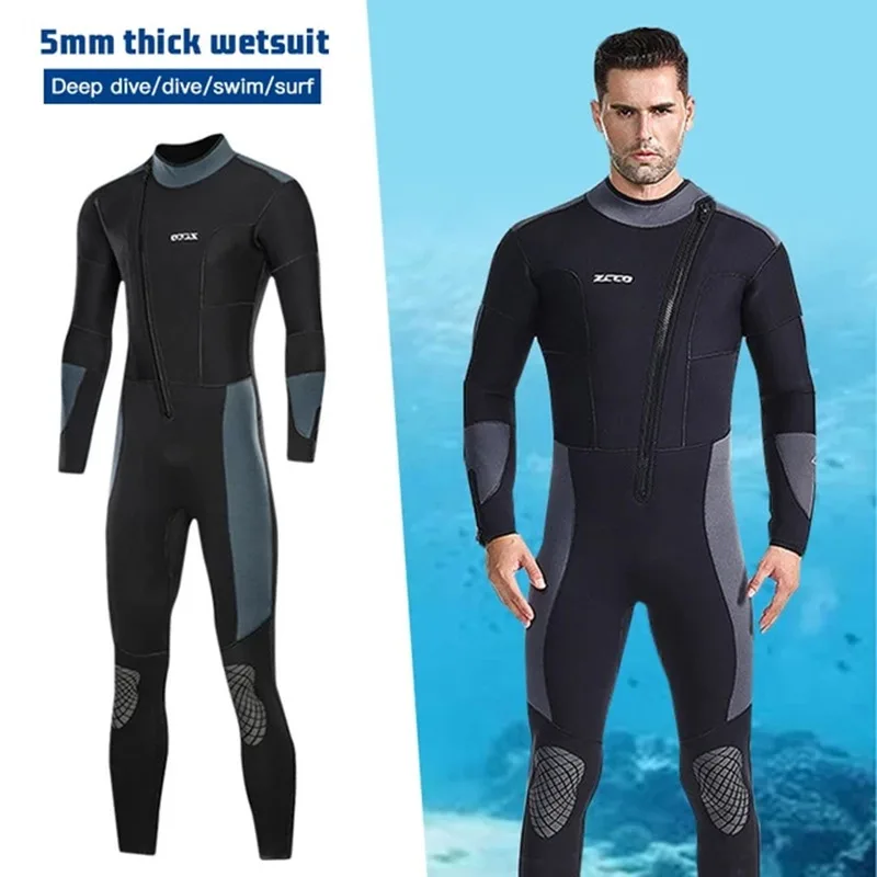 

3/5MM Neoprene Wetsuit Men Surf Scuba Diving Suit Equipment Underwater Fishing Spearfishing Kitesurf Clothing Wet Suit