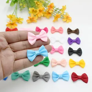 Imported 50pcs/lot Ribbon Bow Tie  Baby Girl Ribbon Bow Pet Bowknot Craft DIY Wedding Decor Hair Accessories 