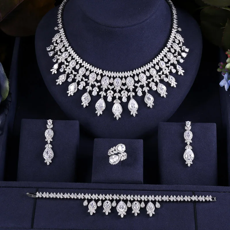 Jankelly Лидер продаж африканские наборы свадебных ювелирных изделий из 4 предметов