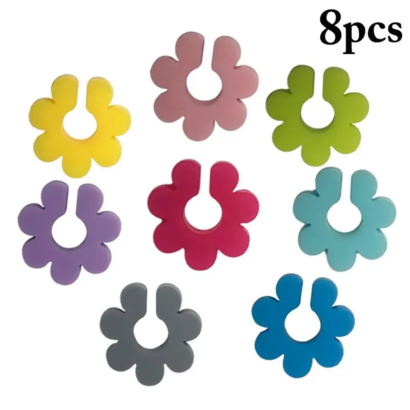 8 шт. бокал шарма силикон твердый Цвет цветок напиток маркер декоративные бирки