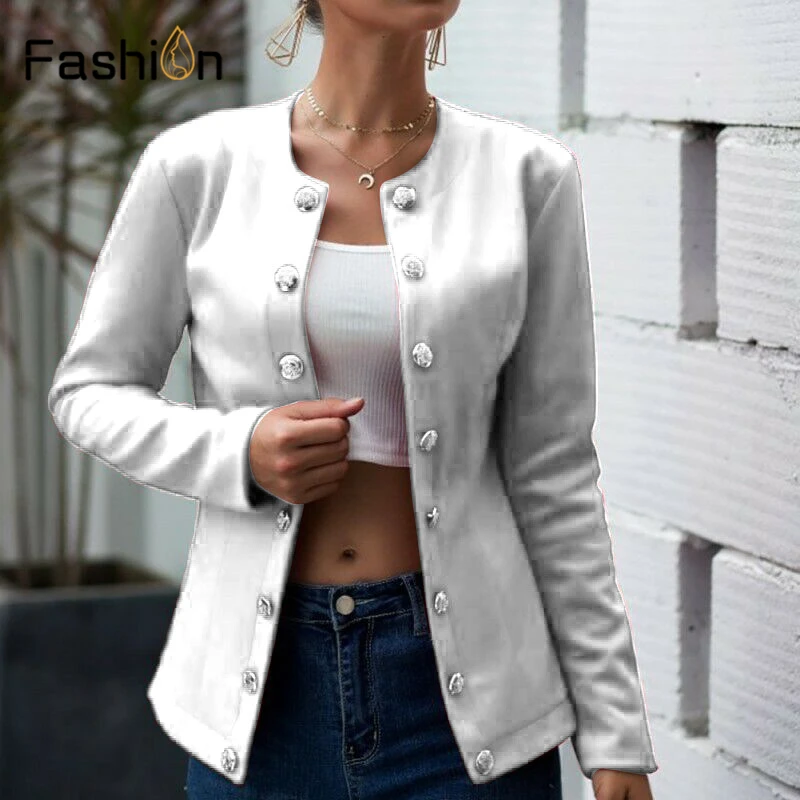 Women Autumn Slim Casual Blazer Long Sleeves Office Ladies Jacket Fall Coats Female Blazers Suit Coat Plus Size | Женская одежда