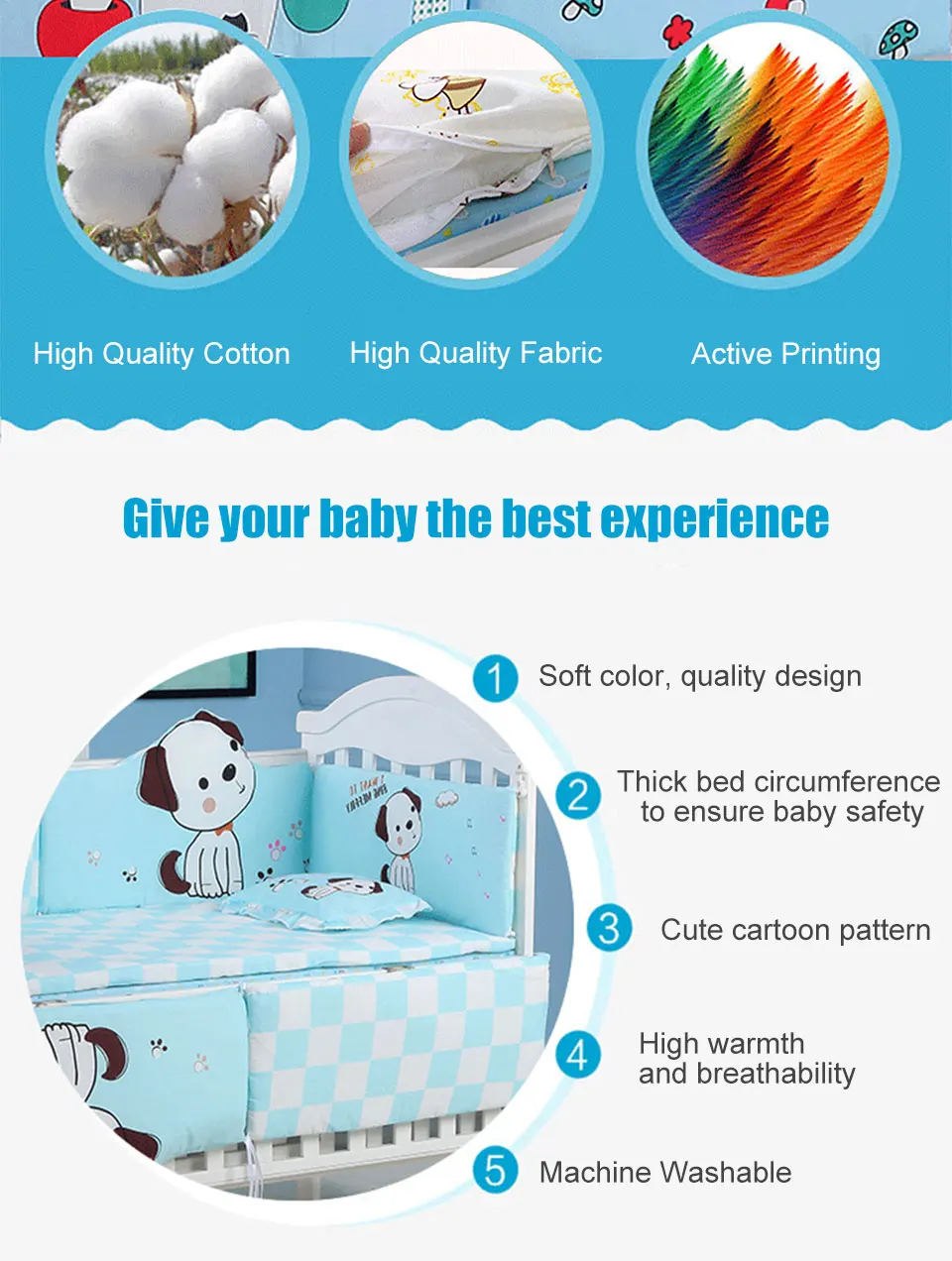 IMBABY/комплект постельного белья для малышей, 5 шт., детская кроватка, постельное белье для малышей, мягкая детская кроватка из хлопка, мягкий детский бампер, наволочка, простыня для младенцев