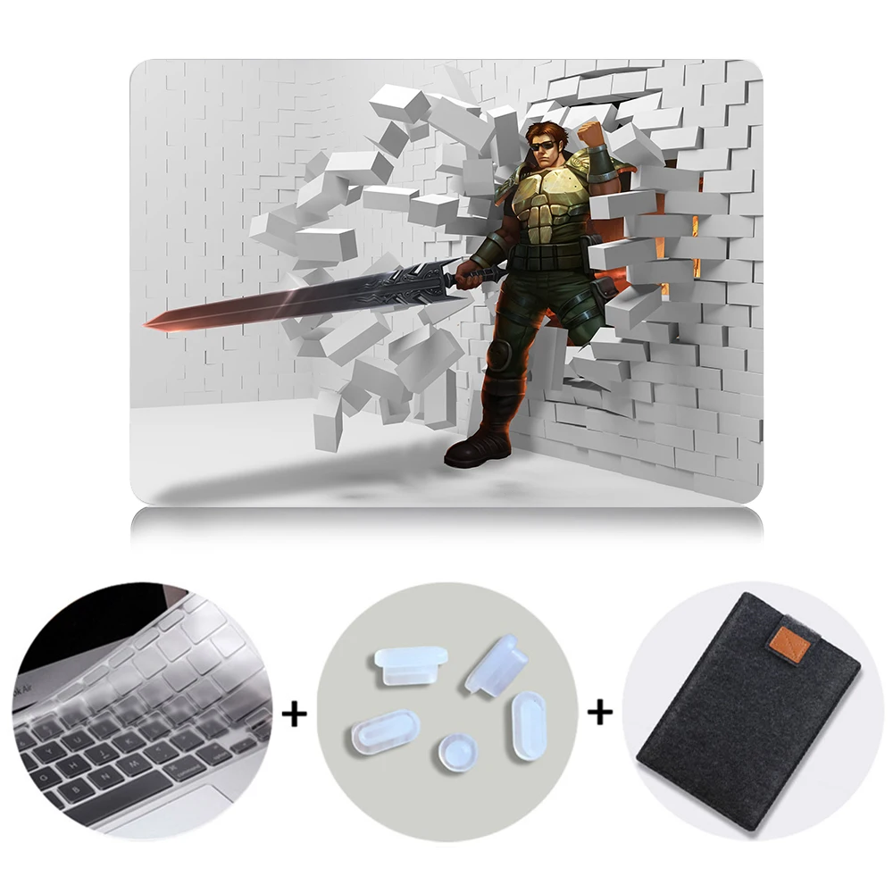 MTT 3D Настенный Чехол для ноутбука Macbook Air 11 13 Pro retina 13 15 с сенсорной панелью для mac book 12 дюймов чехол для ноутбука - Цвет: MB13