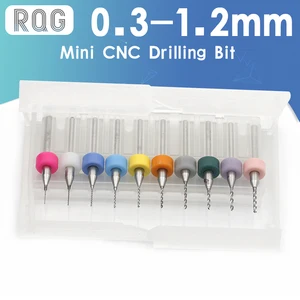 10 шт. от 0,3 мм до 1,2 мм мини-сверло для печатных плат, карбид вольфрамовой стали для печатных плат, сверлильный станок с ЧПУ