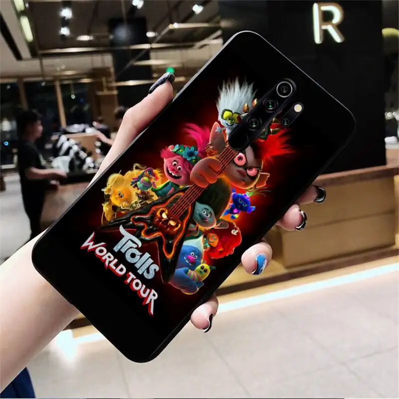 

Dabieshu American TV Trolls World Tour Black TPU Soft Phone Case for Redmi Note 9 8 8T 8A 7 6 6A Go Pro Max Redmi 9 K20