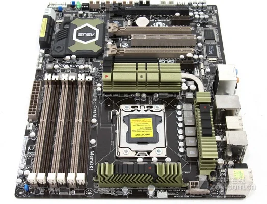Original ASUS SaberTooth X58 1866Mhz 1600 6 x DDR3 LGA 1366 Motherboard ATX 24GB PCI-E X16 Desktop Computer Mainboard Plate Used