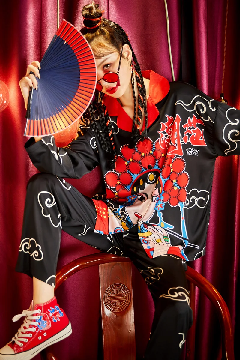 Summer Pajamas Women Sleepwear Chinoiserie The Tide High Quality Snow and Ice Silk Princess Style Spring Plus Size Pajama Set