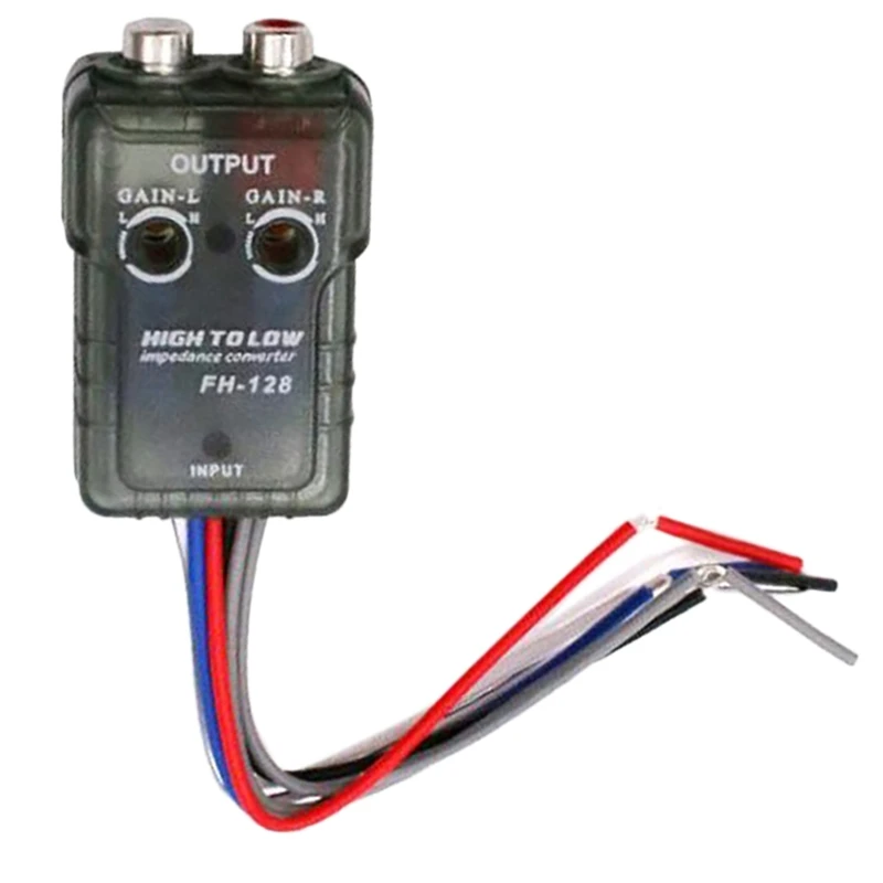 

Высококачественный динамик сигнала на низкий уровень RCA адаптер автомобильный аудио высокий сабвуфер аудио конвертер