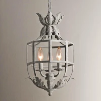 french chandelier retro old iron lamp pendant princess childrens bedroom porch corridor chandelier