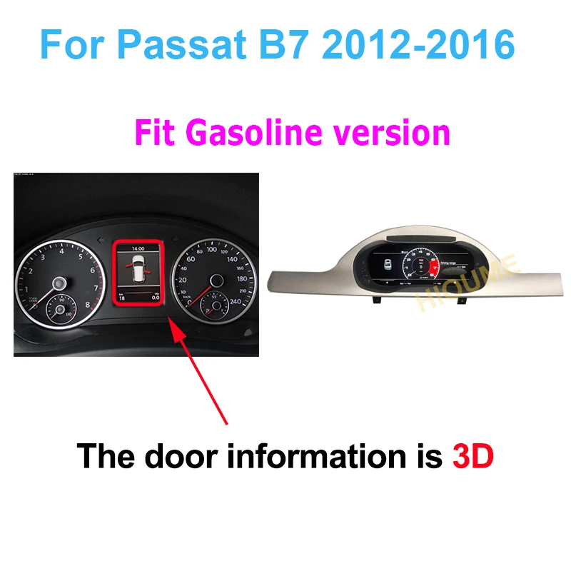 

Цифровой приборной панели, виртуальный кластер для кабины, ЖК-спидометр для VW Golf 7 Golf 6 GTI Passat B8 B7 B6 CC Scirocco