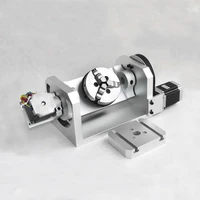diy cnc 5th 4th axis rotary axis with chuck table for cnc engraving machine 3 jaws 100mm chuck center height 98mm cnc router kit