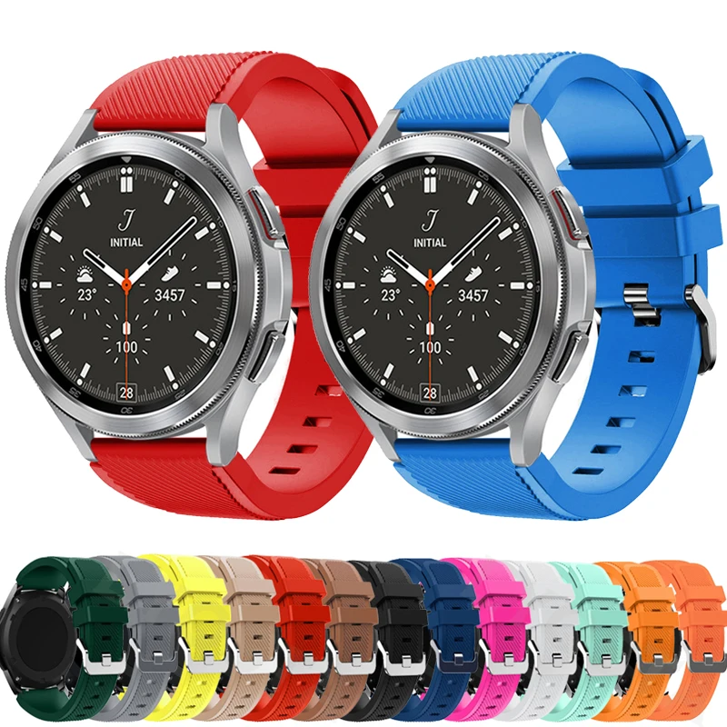 

20mm 22mm silicone Band for Samsung Galaxy Watch 4/3 Classic/active 2 Gear s3 /S2 Bracelet Watchband Huawei GT/2/GT2 Pro Strap