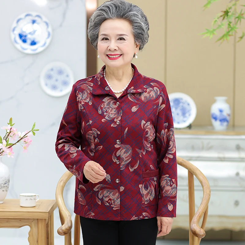 Рубашки для женщин среднего и пожилого возраста базовые секции большой размер 5XL