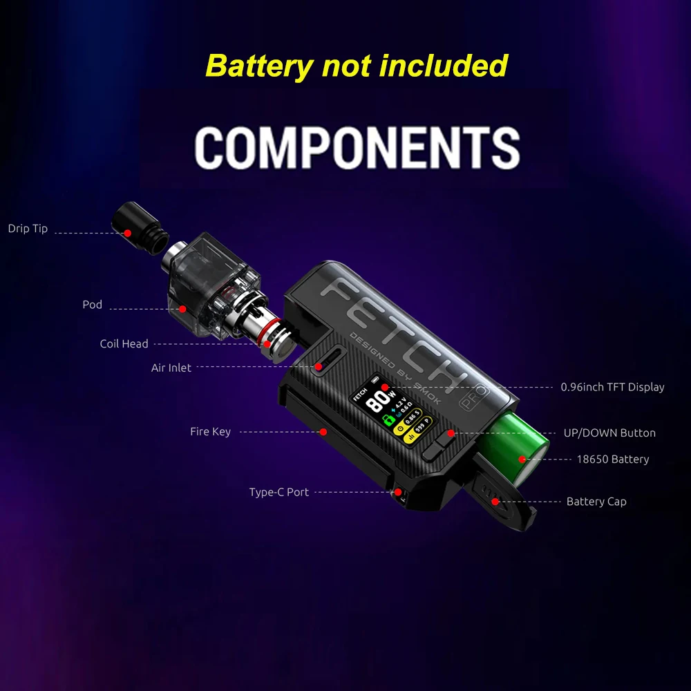 Newest SMOK Fetch Pro KIT 80W Pod Vape 4.3ml Capacity RGC RPM Coil Electronic Cigarette Vaporizer VS RPM40 RPM80 | Электроника