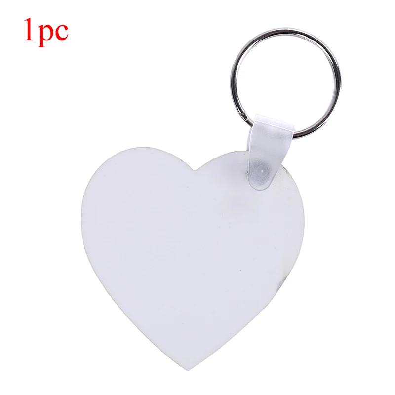 10PCS Wood Painting Key Ring Craft DIY Accessories Gift Heart Blank MDF Board Sublimation Printing Chains | Автомобили и