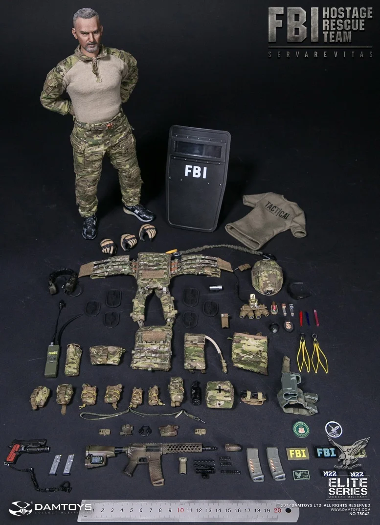 Фигурка DAM Toys 78042 Elite агент ФБР ХРТ (Спасательная команда заложников) 1/6 | Игрушки и