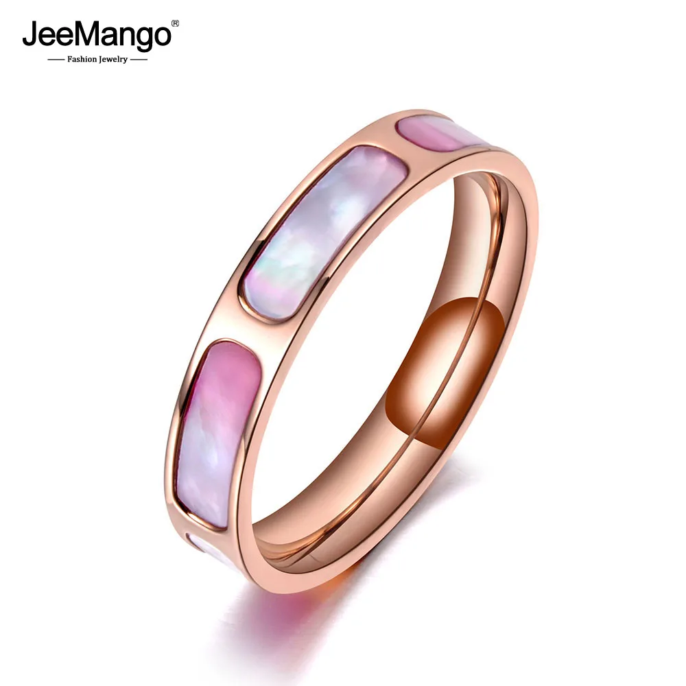 Модные обручальные кольца JeeMango из нержавеющей стали и титана для женщин Женское