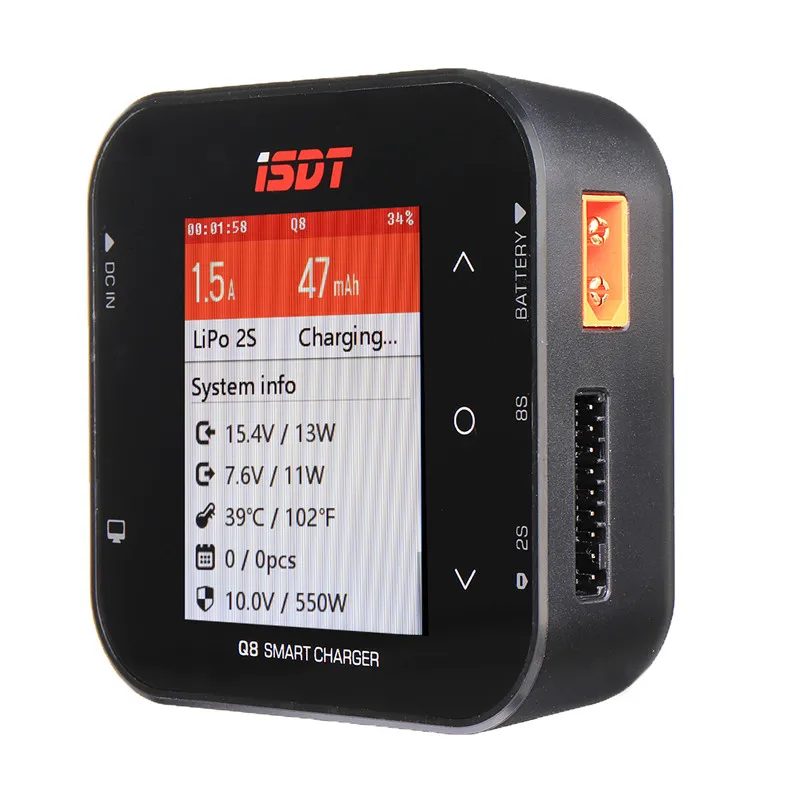 ISDT Q8 BattGo 500 Вт 20A 1-8S высокомощное Lipo зарядное устройство Dis для радиоуправляемых