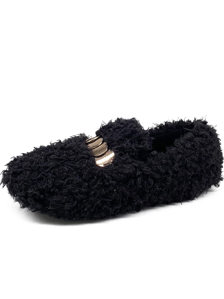 

Women Shoes Autumn Clogs Platform Modis Round Toe Casual Female Sneakers Loafers Fur Flats Fall Winter Creepers 2021 Boat New Mo