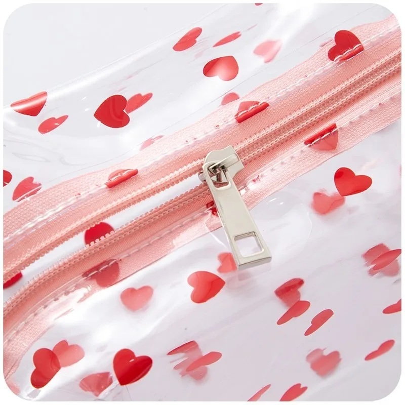 Прозрачный чехол для карандашей с рисунком персиковых цветов из ПВХ ручки