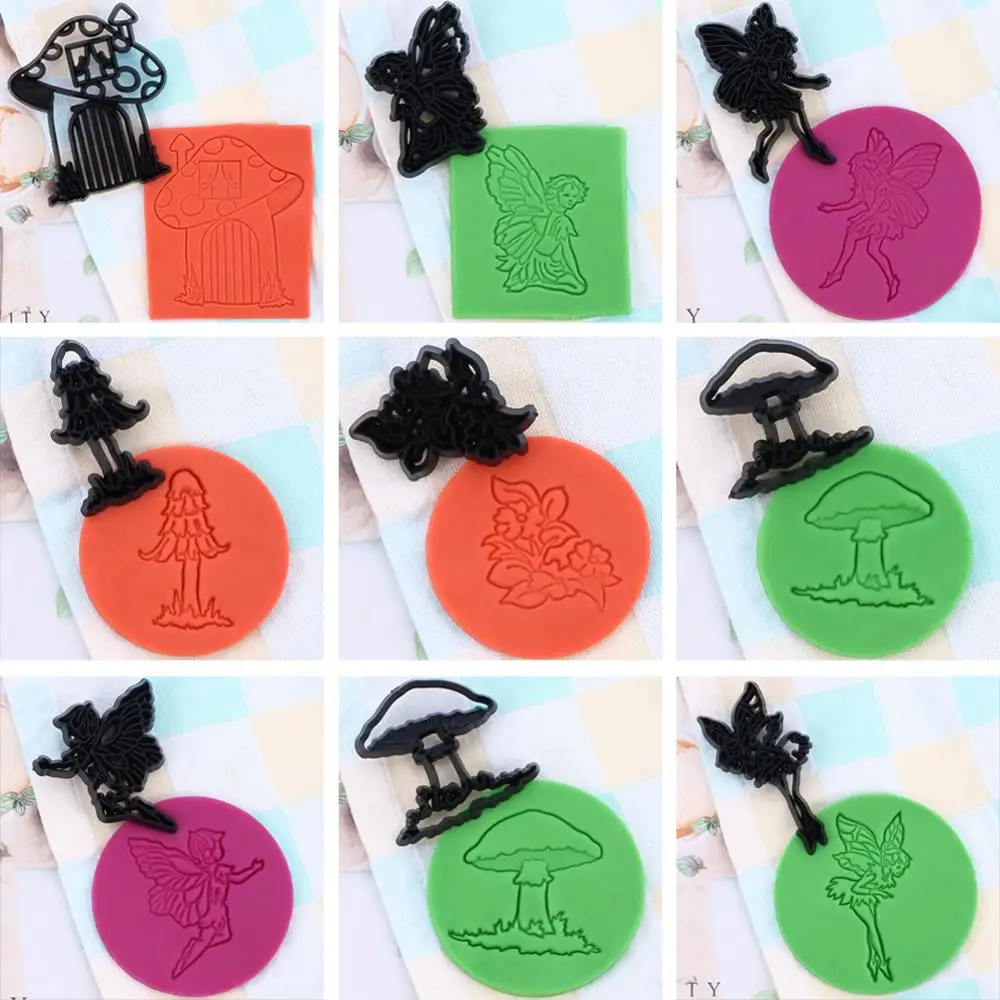 9 шт./компл. Цветочная фея формы для печенья гриб домик помадка бисквит мастика