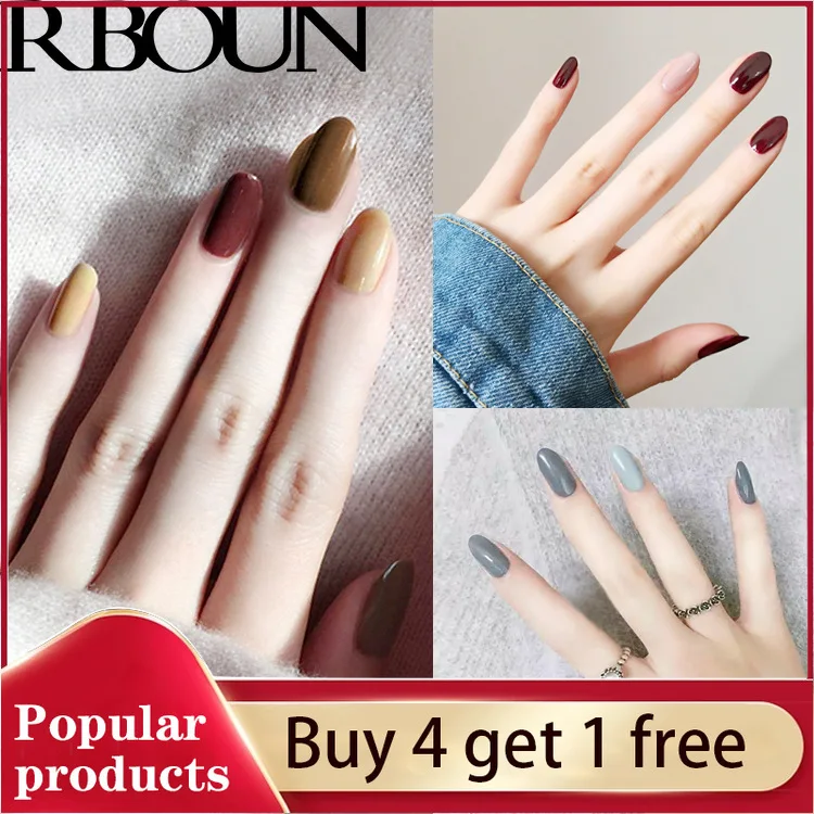 

Маникюрные накладные ногти Типсы прессованные короткие накладные с клеем дизайн дисплей искусственные квадратные полное покрытие гроб па...