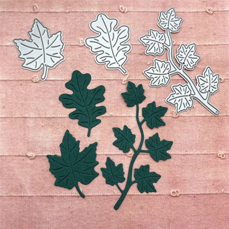 

Scrapbooking Maple Leaf Metal Cutting Dies Steel Mesh Die Cutting Scrapbook Craft Stamps 2021 New 3 Pieces/Batch