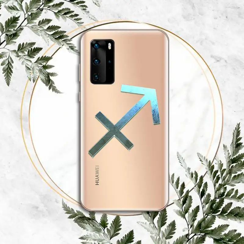 

Twelve constellation symbols Phone Case Transparent for Huawei P honor 8 10i 20 30 40 smart 2019