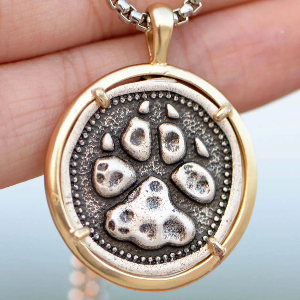 A274 Wolf Paw 1 шт. колье с кулоном в стиле викингов мужские кельтские Древо жизни кулон дизайн латунь металл массивные украшения - Окраска металла: A274 Wolf Paw