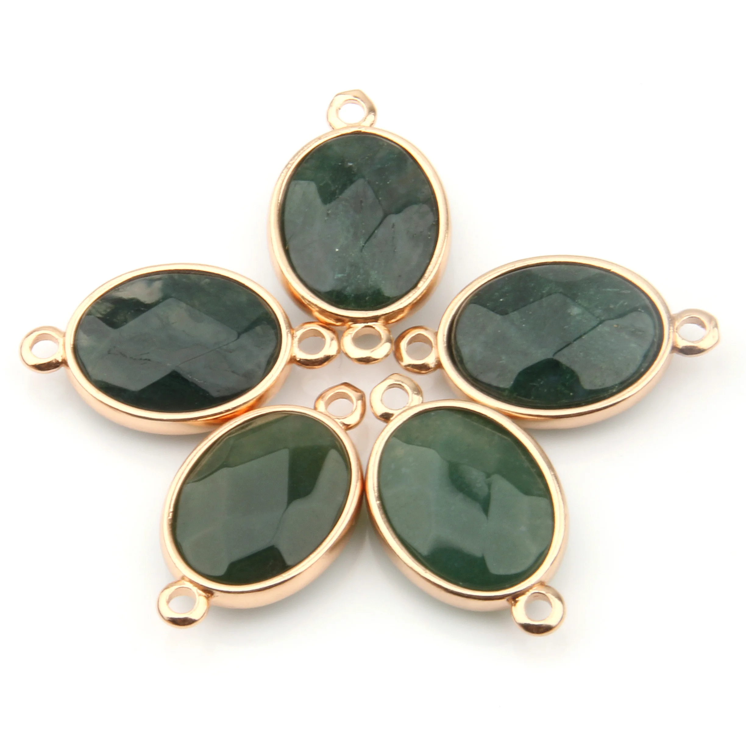 Подвеска из натурального агата тигровый глаз ограненный камень соединитель