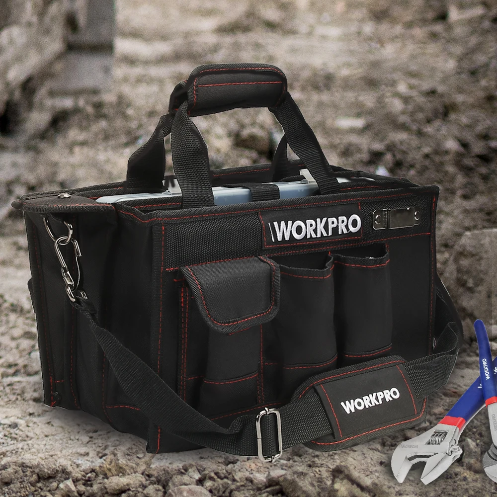 Сумка для инструментов WORKPRO 600D водонепроницаемая с поддоном центра|Сумки