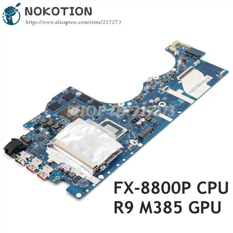 

NOKOTION BY510 NM-A521 MAIN BOARD For Lenovo Ideapad Y700-15ACZ Laptop Motherboard 15.6 inch FX-8800P CPU R9 M385 GPU