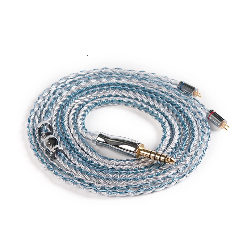 Yinyoo 16 Core High Purity Silver Plated Cable 2.5/3.5/4.4MM With MMCX/2PIN/QDC TFZ FOR KZZS10Pro AS10 ZSNPRO C12 V90 BLON BL-03