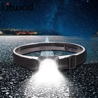 Мощный налобный фонарь USB Перезаряжаемый налобный фонарь COB светодиодный налобный фонарь со встроенным аккумулятором водонепроницаемый Головной фонарь белый красный свет