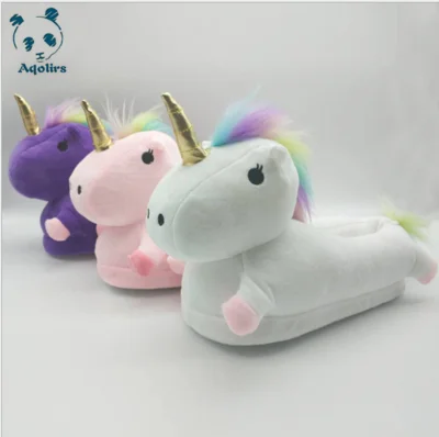 Лидер продаж зимние теплые плюшевые домашние хлопковые тапочки с изображением