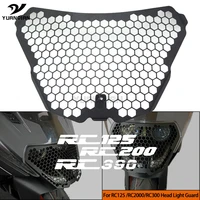 hot motorcycle accessories headlight grille guard cover protector for rc125 rc200 rc390 rc 125 200 390 2014 2020 2015 2016 2017