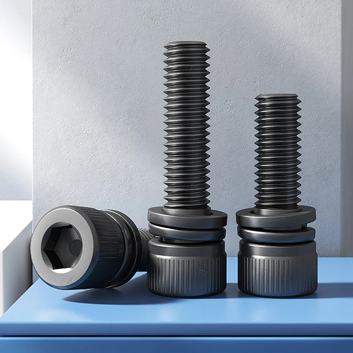 Черные высокопрочные шестигранные болты класса 12 9 винты с шестигранным