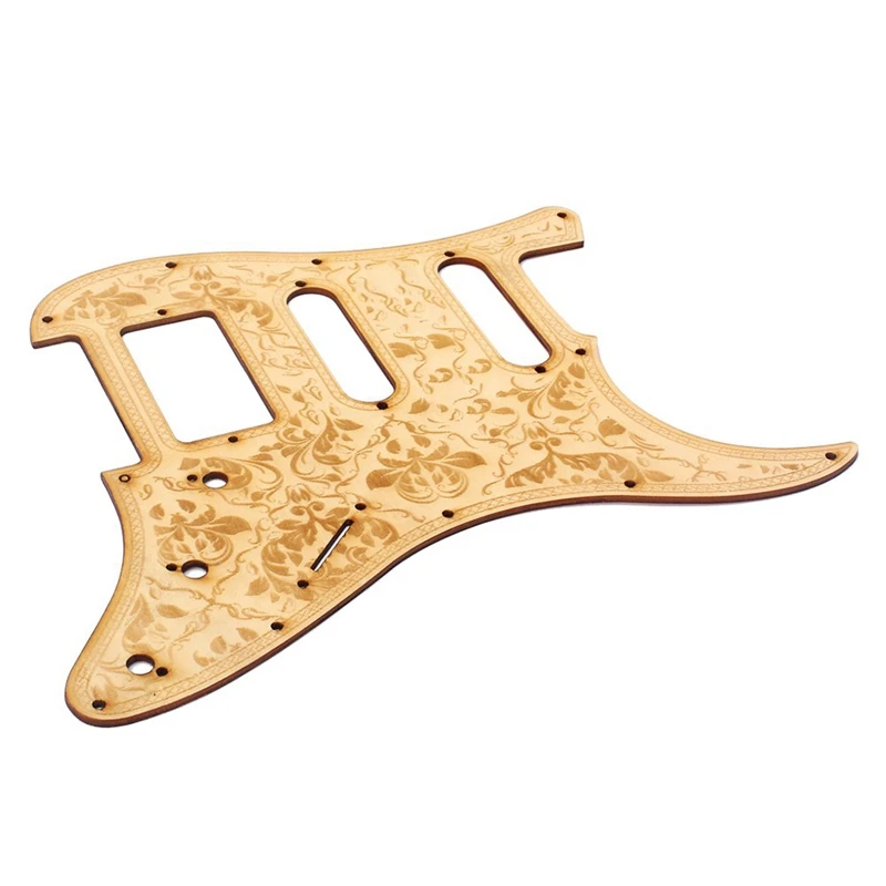 Ssh деревянная Гитара Pickguard клен дерево с декоративным цветочным узором для Fender St
