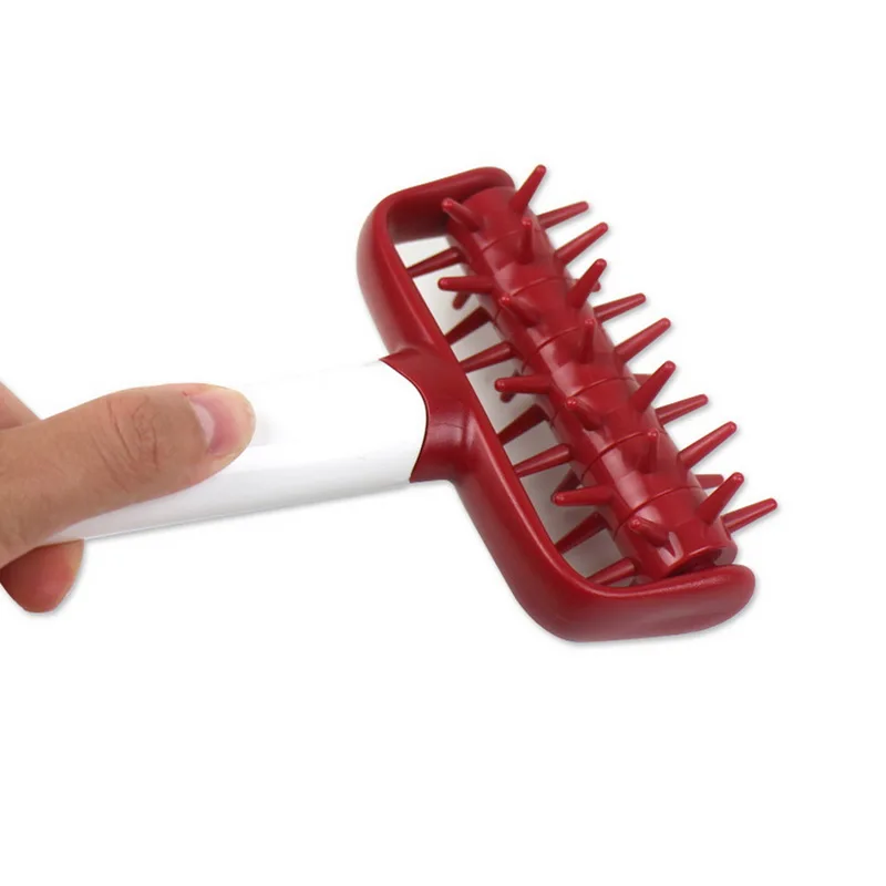 

With Spikes Grid Cutter Hole Punch Handheld ABS Pizza Needle Roller Cake Bread Baking Tool Restaurant Bakery Home Kitchen DIY