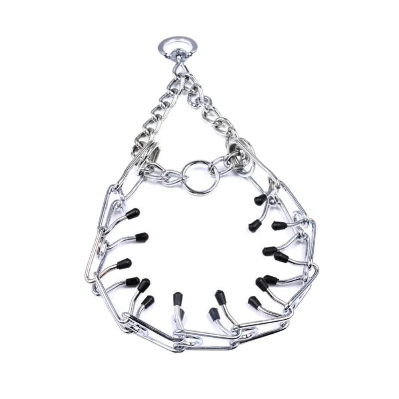 Ошейник с цепочкой для собак металлический Регулируемый ошейник покрытым