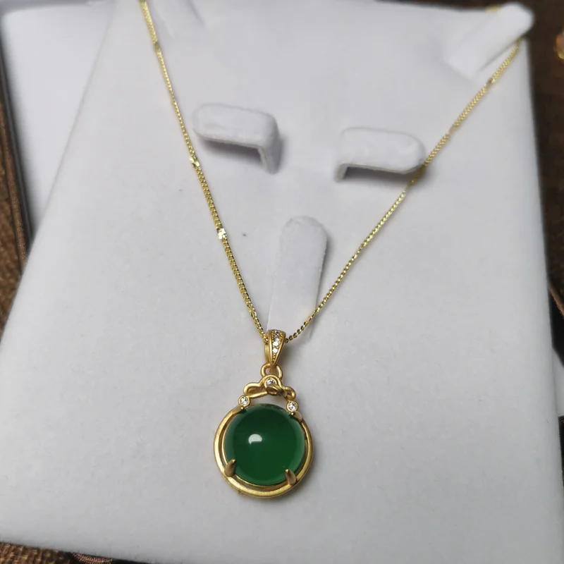 

Женское винтажное ожерелье с нефритом, из натурального зеленого нефрита, из серебра 925 пробы, вечерние ювелирные украшения для свадьбы